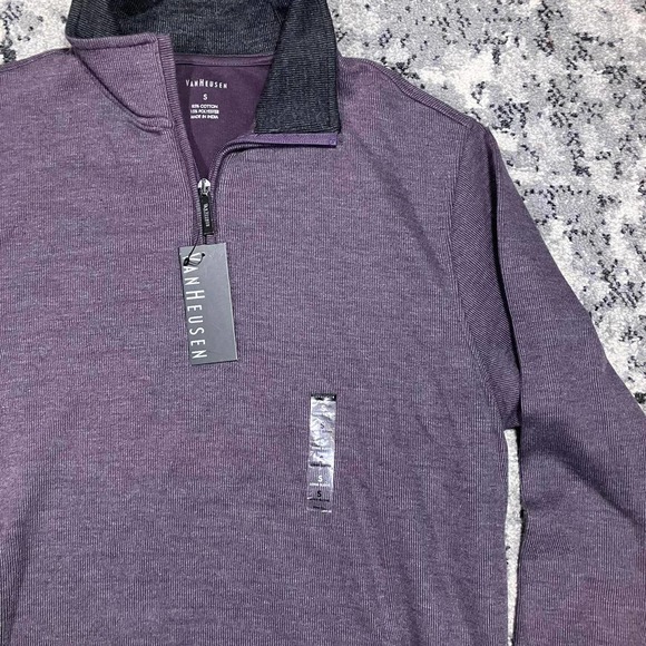 Van Heusen Modern Quarter Zip Pullover Sweater‎ - Picture 2 of 5